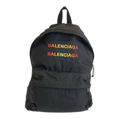 Pre-owned Balenciaga Black Multi-color Nylon Backpack ()