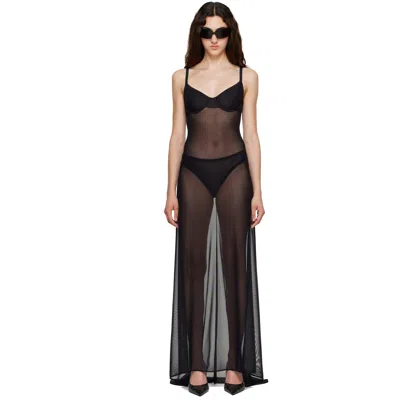 Balenciaga Black Naked Maxi Dress In 1000 Black