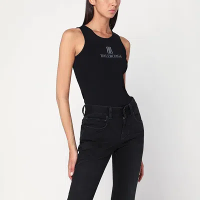 BALENCIAGA BALENCIAGA BLACK NANO BB TANK TOP