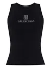 Balenciaga Women Logo Tank Top In Black