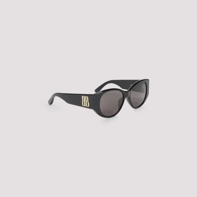 BALENCIAGA BLACK NANO ROUND SUNGLASSES