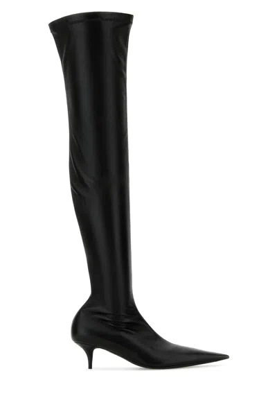 Balenciaga Avenue Over-the-knee Nappa Leather Boots In Black