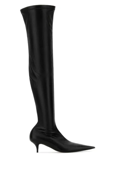 Balenciaga Avenue Over-the-knee Nappa Leather Boots In Black