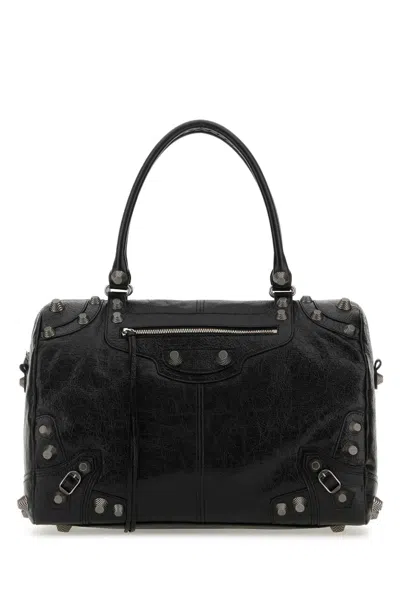 Balenciaga Black Nappa Leather Le Cagole Shopping Bag