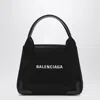 Balenciaga Women's Fabric Navy Cabas Xs Handbag In Black