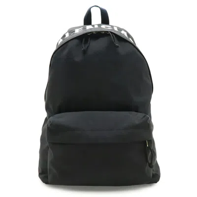 Pre-owned Balenciaga Black Navy White Nylon Canvas Backpack ()