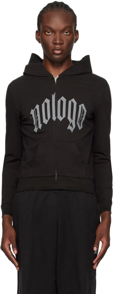 Balenciaga Black 'nologo' Hoodie In 1200 Graphite
