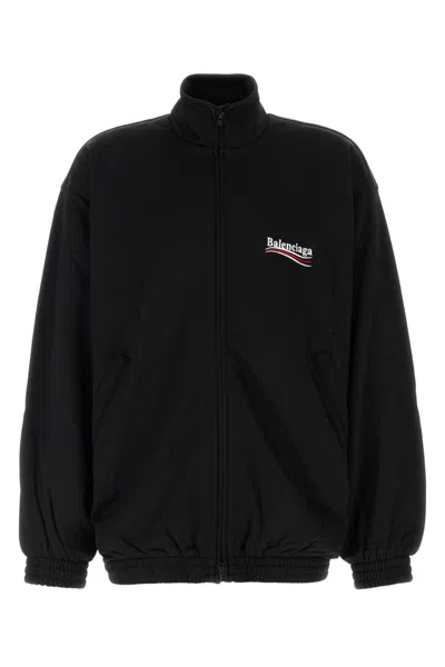 Balenciaga Men's Political Campaign Zip-up Jacket In Black