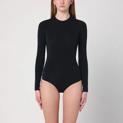 BALENCIAGA BLACK NYLON BODYSUIT