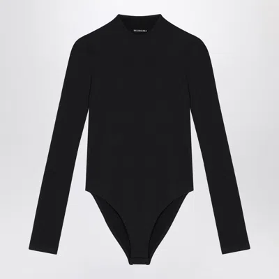 BALENCIAGA BLACK NYLON BODYSUIT
