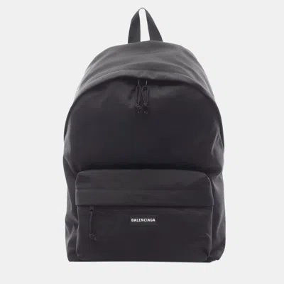Pre-owned Balenciaga Black Nylon Explorer Backpack