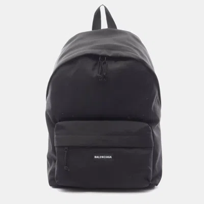 Pre-owned Balenciaga Black Nylon Explorer Backpack