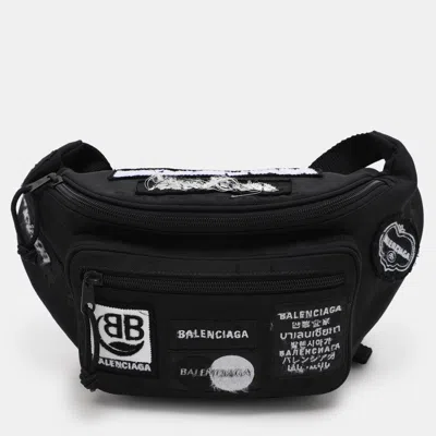 Pre-owned Balenciaga Black Nylon Explorer Belt Bag
