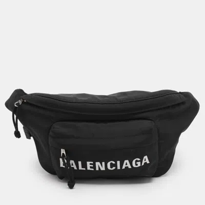 Pre-owned Balenciaga Black Nylon Explorer Belt Bag