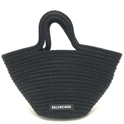 Pre-owned Balenciaga Black Nylon Leather Handbag Tote Bag ()
