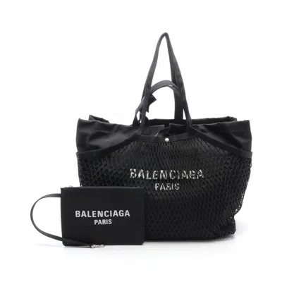 Balenciaga Black Nylon Tote Bag