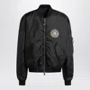 Balenciaga Men Bomber Jacket With Logo In Black