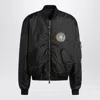 Balenciaga Men Bomber Jacket With Logo In Black