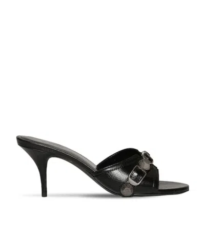 Balenciaga Black Open-toed Heels Sandals