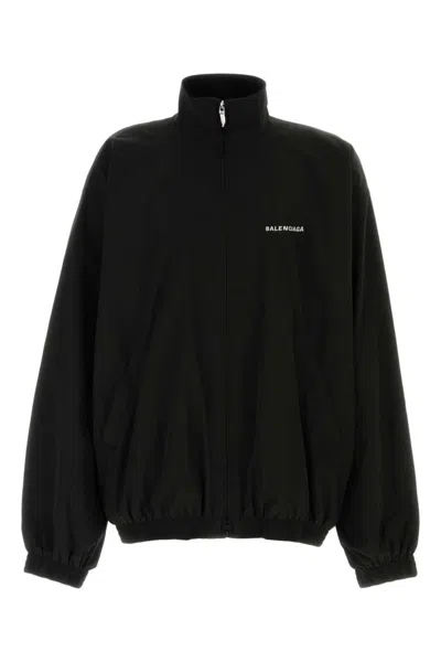 BALENCIAGA BLACK OVERSIZE WINDBREAKER JACKET