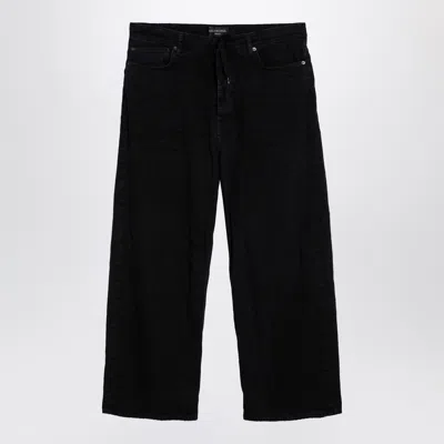 Balenciaga Black Oversized Baggy Jeans In Denim