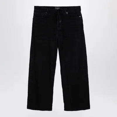 Balenciaga Black Oversized Baggy Jeans In Denim Women