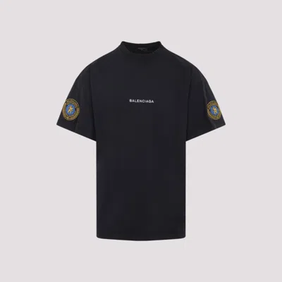 BALENCIAGA BLACK OVERSIZED COTTON T-SHIRT
