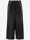 Balenciaga Men Black Oversized Tracksuit Pants With Contrasting Yokes In Tech Fabric Man In Black