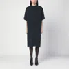 Balenciaga Relaxed-fit Black T-shirt With Distressed Hem And Faded Logo In Black
