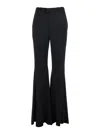 Balenciaga Black Pants With Belt Loops And Flared Leg In Viscose Woman