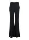 Balenciaga Black Pants With Belt Loops And Flared Leg In Viscose Woman In Black
