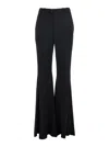 Balenciaga Black Pants With Belt Loops And Flared Leg In Viscose Woman