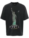 Balenciaga Paris Liberty Distressed T-shirt In Black