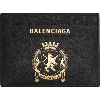 Balenciaga Black Passport Card Holder In 1000-black