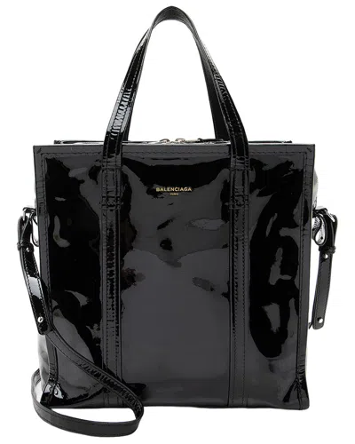 Balenciaga Black Patent Leather Bazar Small Shopper Tote (authentic Pre-loved)