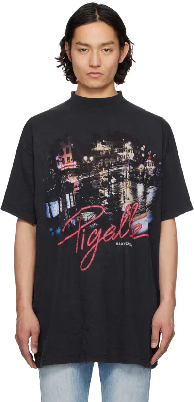 Balenciaga Black Pigalle T-shirt In Multi