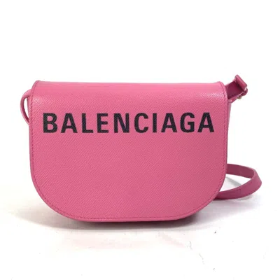 Pre-owned Balenciaga Black Pink Leather Pochette Shoulder Bag () In Multi