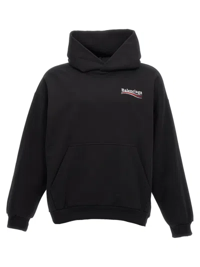 BALENCIAGA BLACK POLITICAL CAMPAIGN HOODIE