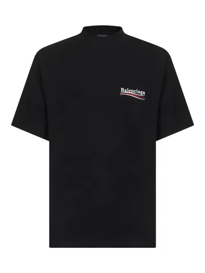 Balenciaga Black Political Campaign Medium Fit T-shirt