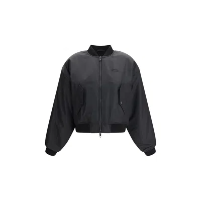 Balenciaga Women Bomber Jacket In Black