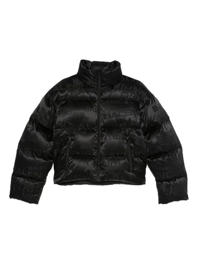 Balenciaga Black Polyamide Cropped Puffer Jacket