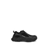 Balenciaga Black Polyester Athletic Sneakers In Animal Print
