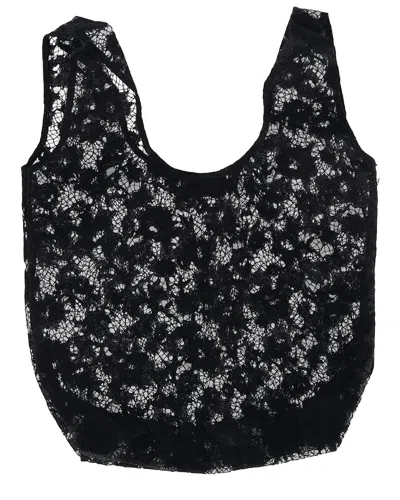 Balenciaga Black Polyester Lace Sando Tote (authentic Pre-loved)