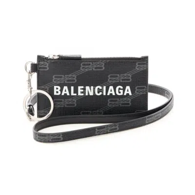 Pre-owned Balenciaga Black Polyethylene Coin Purse/coin Case ()