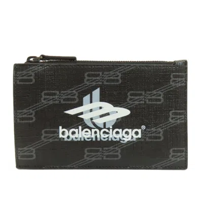Pre-owned Balenciaga Black Pvc Coin Purse/coin Case ()