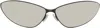 Balenciaga Black Razor Cat Eye Metal Sunglasses In 003 Black