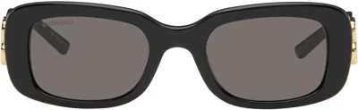 Balenciaga Black Rectangular Sunglasses
