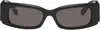 Balenciaga Black Rectangular Sunglasses