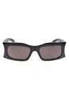 Balenciaga Black Sunglasses With Maxi Frame And Gold-tone Hardware In Acetate Woman In Black