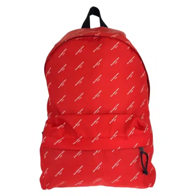 Pre-owned Balenciaga Black Red Color Nylon Backpack ()